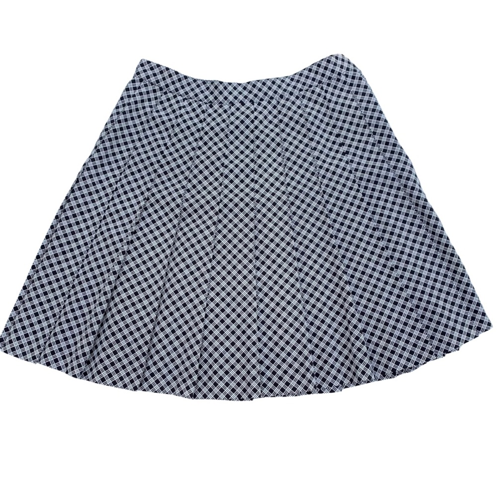 Metro Collection Women’s Black & White Pleated Mini Skirt Size 12